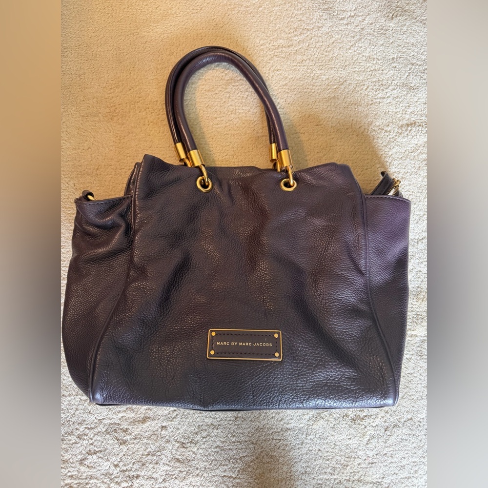 Marc by Marc Jacobs Plum Leather Shoulder Bag